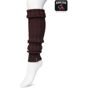 Bonnie Doon Beenwarmers Donker Bruin Unisex One Size - Dames en Heren - Sleever - Legwarmer - Grof Gebreid - Wol - 1 paar - Warm - Comfortabel - Donkerbruin - Dark Brown - Mode Accessoire - BE021766.17