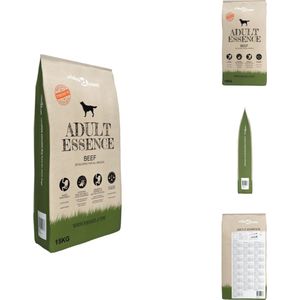 vidaXL Hondenvoer - Adult Essence Beef 15 kg - Prebiotica voor darmgezondheid - Gezonde huid en vacht - Geschikt voor alle hondenrassen - Honden droogvoer
