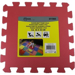 9 Stuks roze puzzel vloertegels foam 30 x 30 cm - Puzzel speelmat - Baby/peuter speelgoed matten