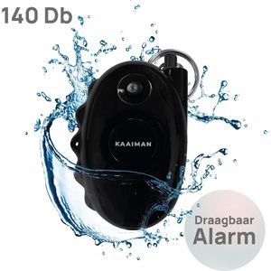 Kaaiman® Persoonlijk Alarm – Alarm sleutelhanger - Ingebouwde zaklamp - Inclusief batterij - Veiligheid - Zelfverdediging - 140 dB - Sleutelhanger - Zwart Model 2