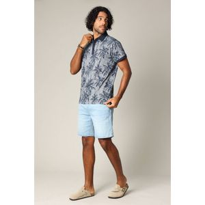 DEELUXE Poloshirt van verweerde tropische stof met contrasterende kraag en mouwen XXL