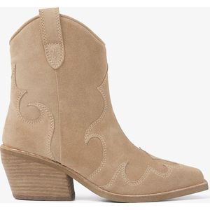 VIA VAI Eveline Riley Enkellaarsjes dames - Beige - Maat 37