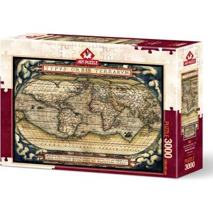 Eerste landkaart van de moderne wereld, 1570 (3000 stukjes, kunst puzzel)