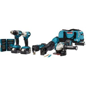 Makita DLX5068TX1 Accu Combiset 5-delig 18V 5.0Ah in Tas