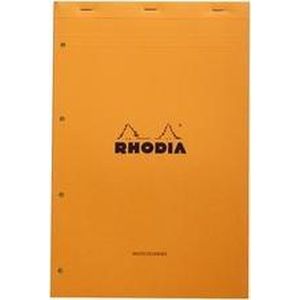 Schrijfblok Rhodia * A4+ 210x318mm * 80 vel * geel * gespreksnotities