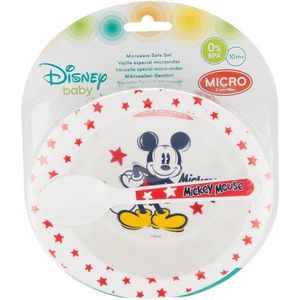 Disney Mickey Mouse papschaaltje met lepel melamine 16 cm - Kommetjes/schaaltjes voor kinderen