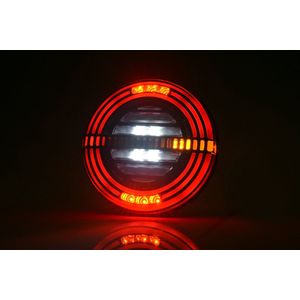 Achterlicht - WAS - W193 DD - Links - 14cm - LED - Dynamisch knipperlicht - Multifunction - 12V-24V