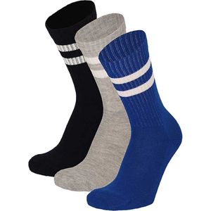 Apollo - Sportsokken kinderen - Multi Blauw- 3-Pak - 39/42 - Kindersokken - Kindersokken jongens - Kindersokken meisjes - Sokken jongens - Apollo