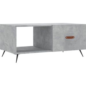 vidaXL Salontafel 90x50x40 cm betongrijs hout Salontafel - Beton Grijs - Houten Salontafel - Bijzettafel - Tv Tafeltje