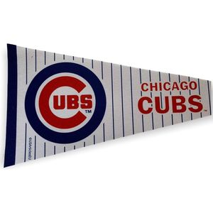 USArticlesEU - Chicago Cubs - MLB - Vaantje - Baseball - Honkbal -  Sportvaantje - Pennant - Wimpel - Vlag - Blauw/Wit/Rood - 31 x 72 cm