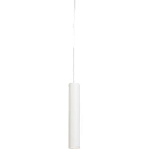 QAZQA tuba - Moderne Hanglamp - 1 lichts - Ø 55 mm - Wit - Industrieel - Woonkamer | Slaapkamer | Keuken