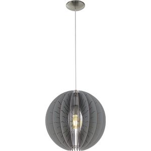 EGLO Fabessa Hanglamp - E27 - Staal;Hout - Grijs