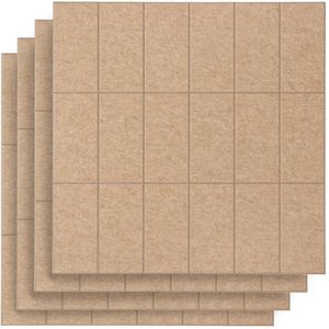 Dutchvilt akoestische wandtegels - Dutchvilt D118 - Beige - 4 stuks 60 x 60 cm - Volledig Nederlands product - Gerecycled PET-Vilt - Maak je eigen akoestische wand