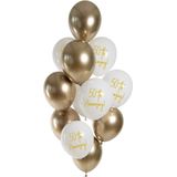 Folat - Ballonnen Golden Anniversary (12 stuks - 33 cm)