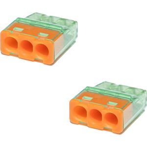 Lasklem - Vintex - 3 Polig - 0.2-2.5 mm2 - Oranje - 2 Stuks