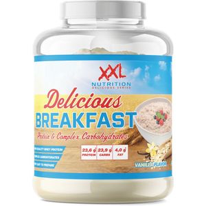 XXL Nutrition - Delicious Breakfast - Vanille - Eiwitrijk Ontbijt of Snack - Whey Protein Melkeiwit - Complexe Koolhydraten - 1000 Gram