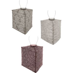 Lumiz Tuinverlichting op zonne energie - Solar tuinverlichting - Tuinverlichting - Lumiz solar lampion - Triangle Set - 3 stuks