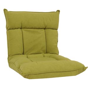 Vloer fauteuil MCW-N44, ligstoel vloer kussen vloer sofa fauteuil 6 ligstanden, stevig frame fluweel ~ groen