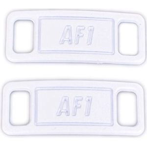 Airforce Lace Locks - Wit - Metaal - Schoenaccessoires  - Tags