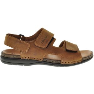 Rieker Lederen Cognac Herensandaal Met 3 Velcro's maat 40