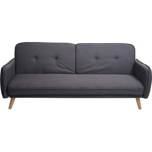 Cosmo Casa Slaapbank - Bank - Vouwbank - Logeerbed - Slaapbank - Slaapfunctie - Stof/Textiel - 185cm - Antraciet-Grijs