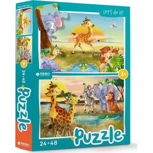 Rebo Productions Legpuzzel Kleine Giraf Junior 24/48 Stukjes