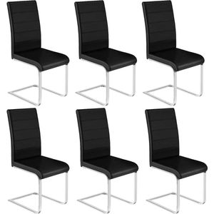 Rootz moderne eetkamerstoelenset - stijlvolle zitplaatsen - comfortabele stoelen - duurzaam ontwerp - kunstleer en metaal - 41 cm x 100 cm x 55,5 cm