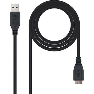 USB 3.0 A to Micro USB B Cable NANOCABLE 10.01.110-BK Black