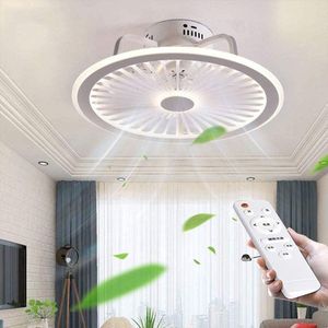 LuxiLamps - RGB Ventilator Lamp - Smart Lamp - 3 Standen - Dimbaar - Wit - Kroonluchter Ventilator - Woonkamer Lamp