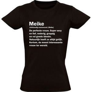 Meike Woordenboek Dames T-shirt - cadeau - kado - verjaardag - grappig