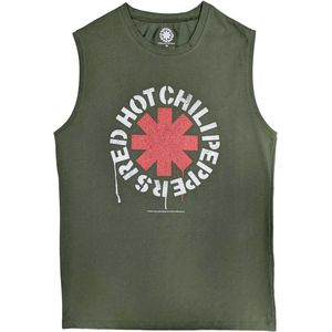 Red Hot Chili Peppers - Stencil Tanktop - S - Groen