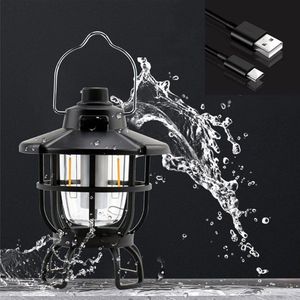 Waterdichte traploos dimbare LED campinglamp voor outdoor camping survival - IPX4 acculamp lantaarn met SOS functie