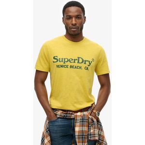 Superdry Venue Classic Logo T-shirt Met Korte Mouwen Geel M Man