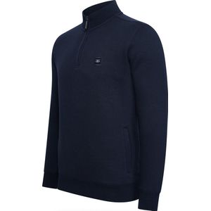 Cappuccino Italia - Heren Sweaters Zip Sweater Navy - Blauw - Maat L
