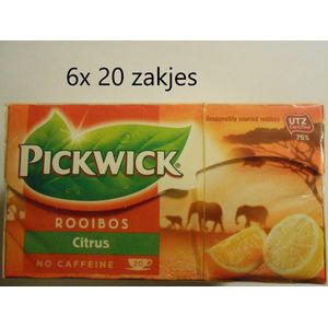 Pickwick thee - Rooibos Citrus - multipak 6x 20 zakjes