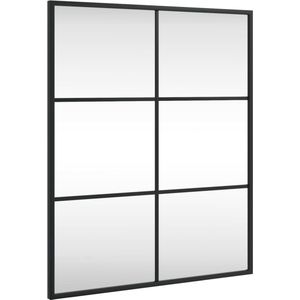 vidaXL-Wandspiegel-rechthoekig-50x60-cm-ijzer-zwart