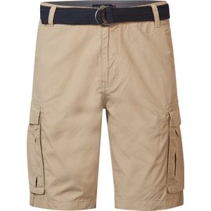 Petrol Industries - Heren Cargo Short met Riem Poplin - Bruin - Maat L