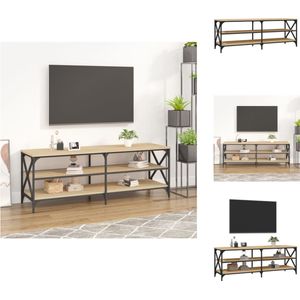 vidaXL Tv-meubel Industrieel - 140 x 40 x 50 cm - Sonoma eiken - Duurzaam hout en ijzer - Kast
