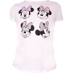 Disney dames shirt Minnie Mouse Faces, wit, maat XL