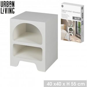 Urban Living - Nachtkastje - Wit - Kunststof - 2 Vakken