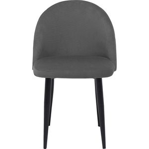 Set van 2 eetkamerstoelen VISALIA Fluweel Grijs