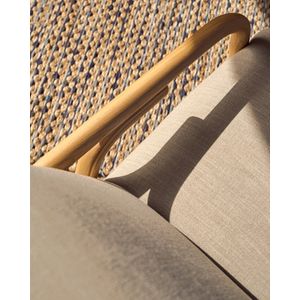Kave Home - Beige fauteuil Sylo van FSC 100% massief essenhout