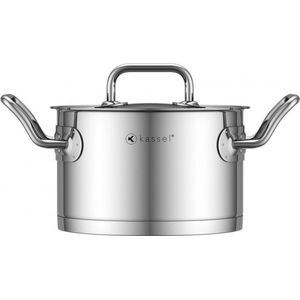 Kassel Pro Chef 93033 - Kookpan met deksel - 16 x 10 cm - 2 liter