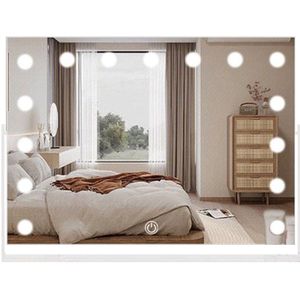 SensaHome Hollywood Spiegel met Verlichting - Make Up Spiegel met Led Lampen – Visagie – Dimbaar - Voor hem / haar cadeau – 5x Vergroting - 40x60cm