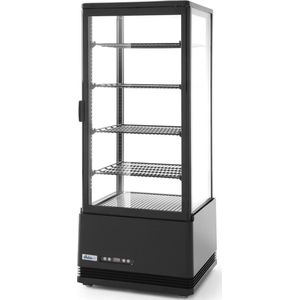 Arktic Koelvitrine Tafelmodel - Professionele Buffetvitrine - Horeca Koelkast Glazen Deur - 98 Liter - Zwart