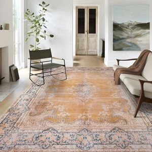 Veelzijdig Wasbaar Tapijt met Patroon voor Woonkamer, Slaapkamer - Groot: 190 x 280 cm, Rood