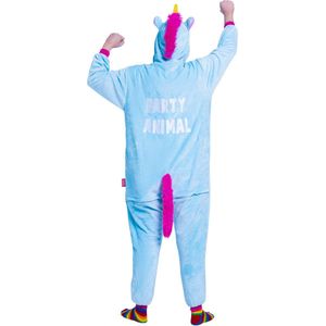 Eenhoorn onesie - dieren onesie - verkleedkleding - carnavalskleding - Carnaval kostuum - dames - heren – volwassenen – Party animal - maat XL/XXL