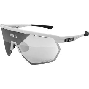 Scicon Aerowing White Gloss Fietsbril - PhotoChromic Silver