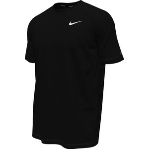 Nike Swim Nike Essential - Short sleeve hydroguard Heren Zwemshirt - Black - Maat XL