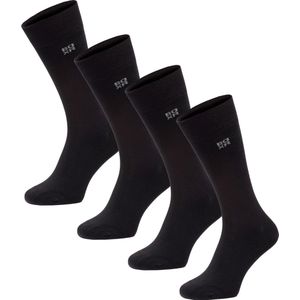 BOXR Underwear - Bamboe sokken - Bamboe Sokken Dames & Heren - Zijdezacht - Naadloos - Lange sokken - 47/49 - Zwart